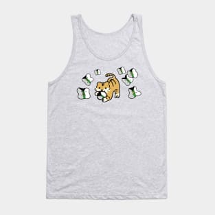 Tiger of (Demiromantic Flag) with Cute Flower of Demiromantic Pride Tank Top